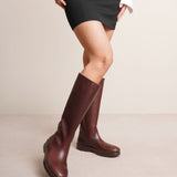 Billie brown leather boots