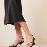 Rai patent black sandals