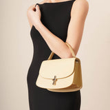 Sofia 8.75 butter white leather bag