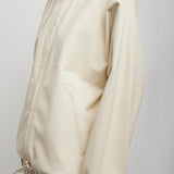 Jilly leather zip hooded jacket