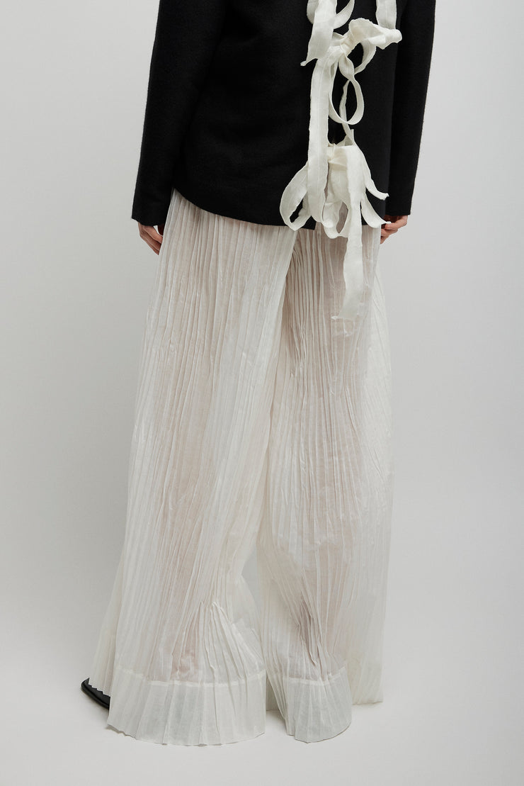 Hypnosta cotton poplin wide leg pants