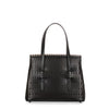Black Leather Laser-cut Small Tote
