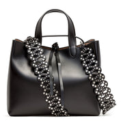 Black Leather Tote Bag