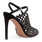 Black 110 cut out stud sandals