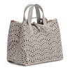 Light grey laser cut tote bag