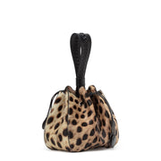 Leopard printed pony bucket bag