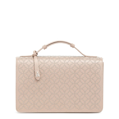 Franca medium light beige studded bag