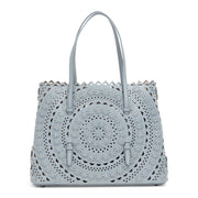 Mina medium grey flower tote