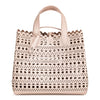 Frida Medium blush laser-cut bag