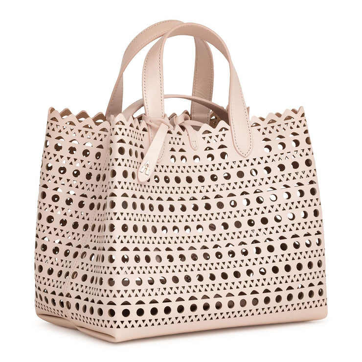 Frida Medium blush laser-cut bag