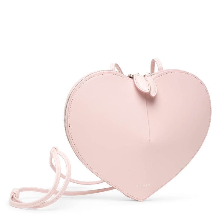 Le Coeur pink leather crossbody bag