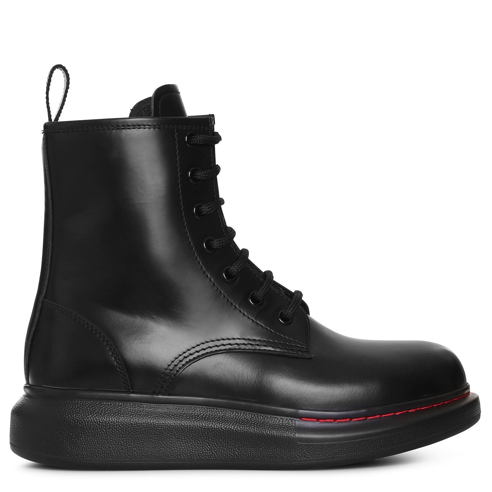 Black hybrid combat boots