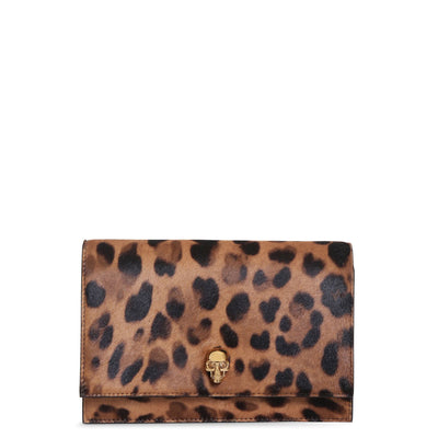 Leopard mini skull bag