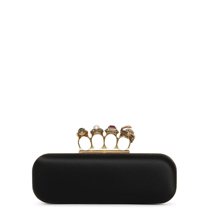 Satin four ring clutch