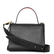 The Story black and red flap bag