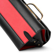 The Story black and red flap bag