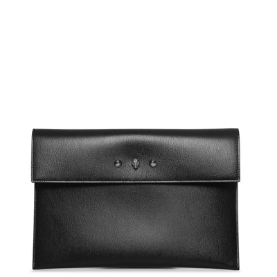 Skull and stud envelope clutch