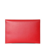 Deep red envelope clutch