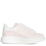 White glitter classic leather sneakers