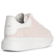 White glitter classic leather sneakers