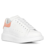 White and pink embossed classic sneakers