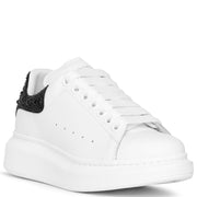 White and black crystal classic sneakers