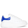 White and blue embossed classic sneakers