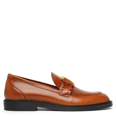 Marcie brown leather loafers