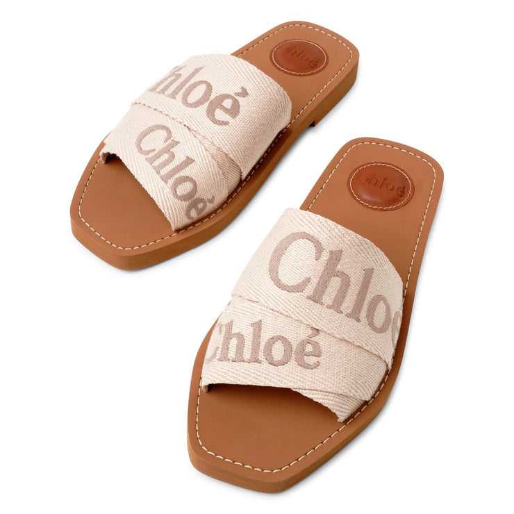 Woody beige slide sandals