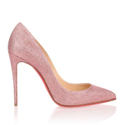 Pigalle Follies 100 powder pink glitter pump