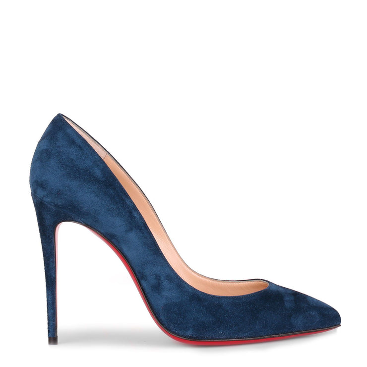 Pigalle Follies 100 petrol suede pump