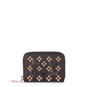 Panettone black logo studded coin purse