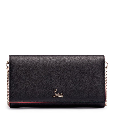 Boudoir black leather chain wallet