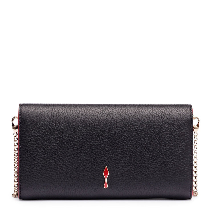 Boudoir black leather chain wallet