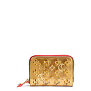 Panettone gold logo studded coin purse