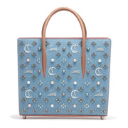 Paloma Loubinthesky Medium Blue Denim Pearl Tote Bag