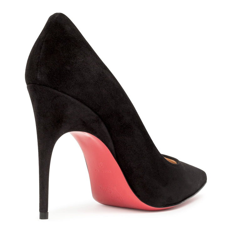 Alminette 100 black suede pumps