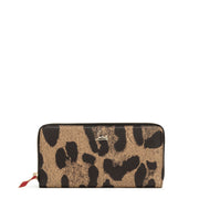 Panettone leopard print leather wallet