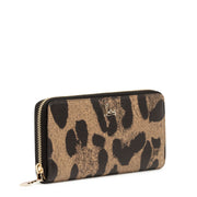 Panettone leopard print leather wallet