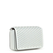 Zoompouch calf leather spikes and crystal bag