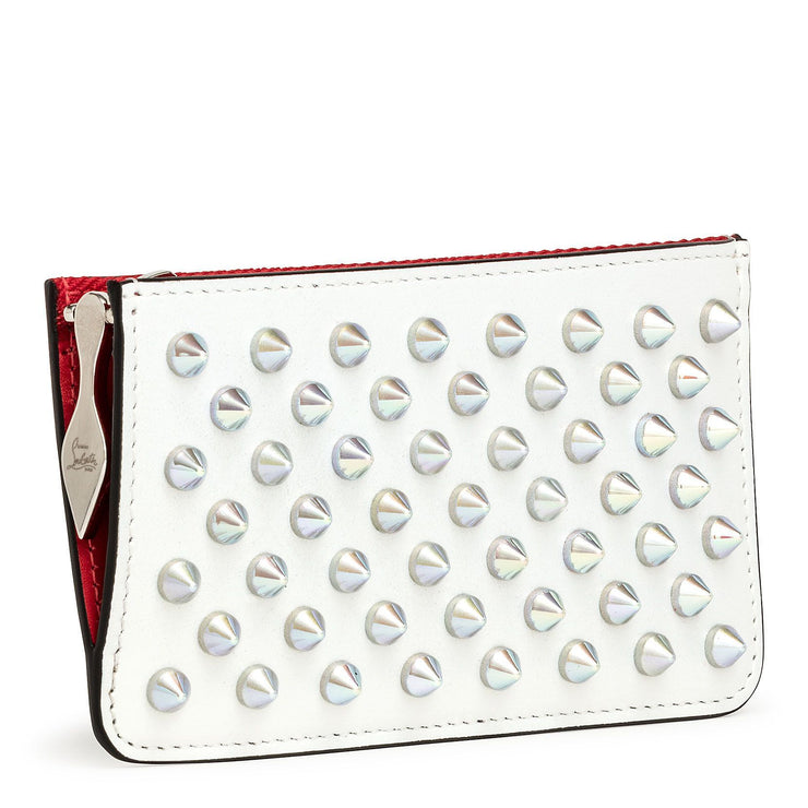 Credilou white leather card holder