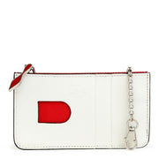 Credilou white leather card holder