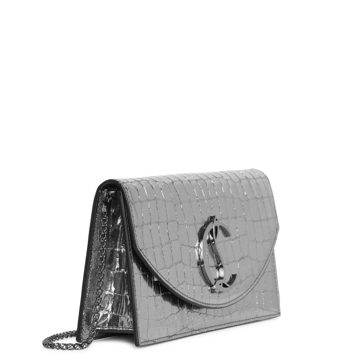 Loubi54 metallic clutch bag