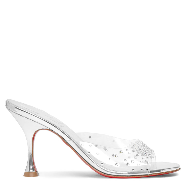 Degramule 85 silver strass mules