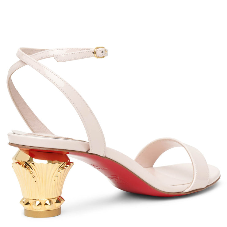 Lipsita Queen 55 off white patent sandals