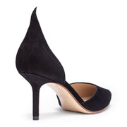 Black suede 75 pumps