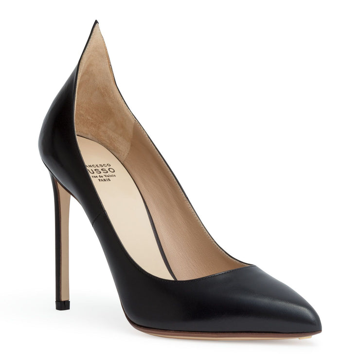 Black 105 leather pumps