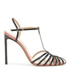 Black patent t-bar sandal