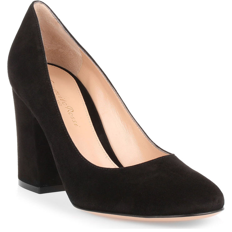 Black 85 suede pump