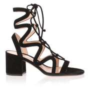 Artemis 60 Black suede sandal